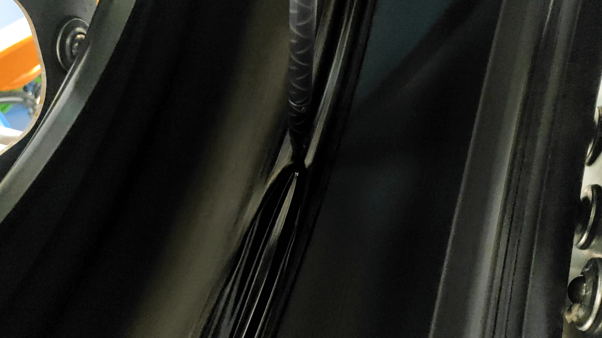 Liquid foam precursor is applied directly to the tire's innerliner