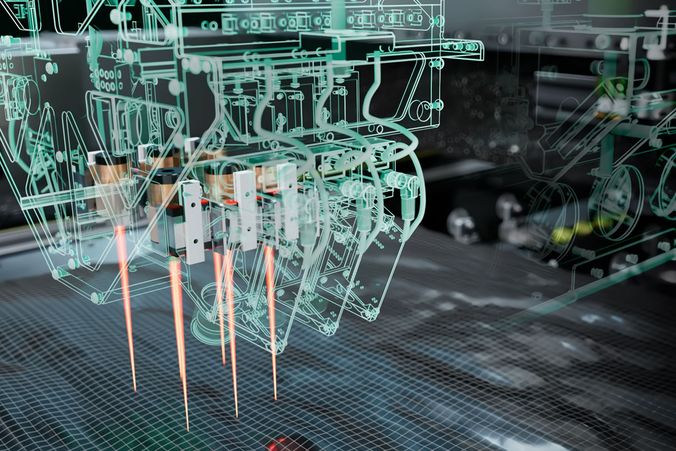 Die Grafik zeigt den Aufbau der Laseranlage beim Scribing-Prozess.