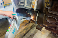 performing of laser cleaning