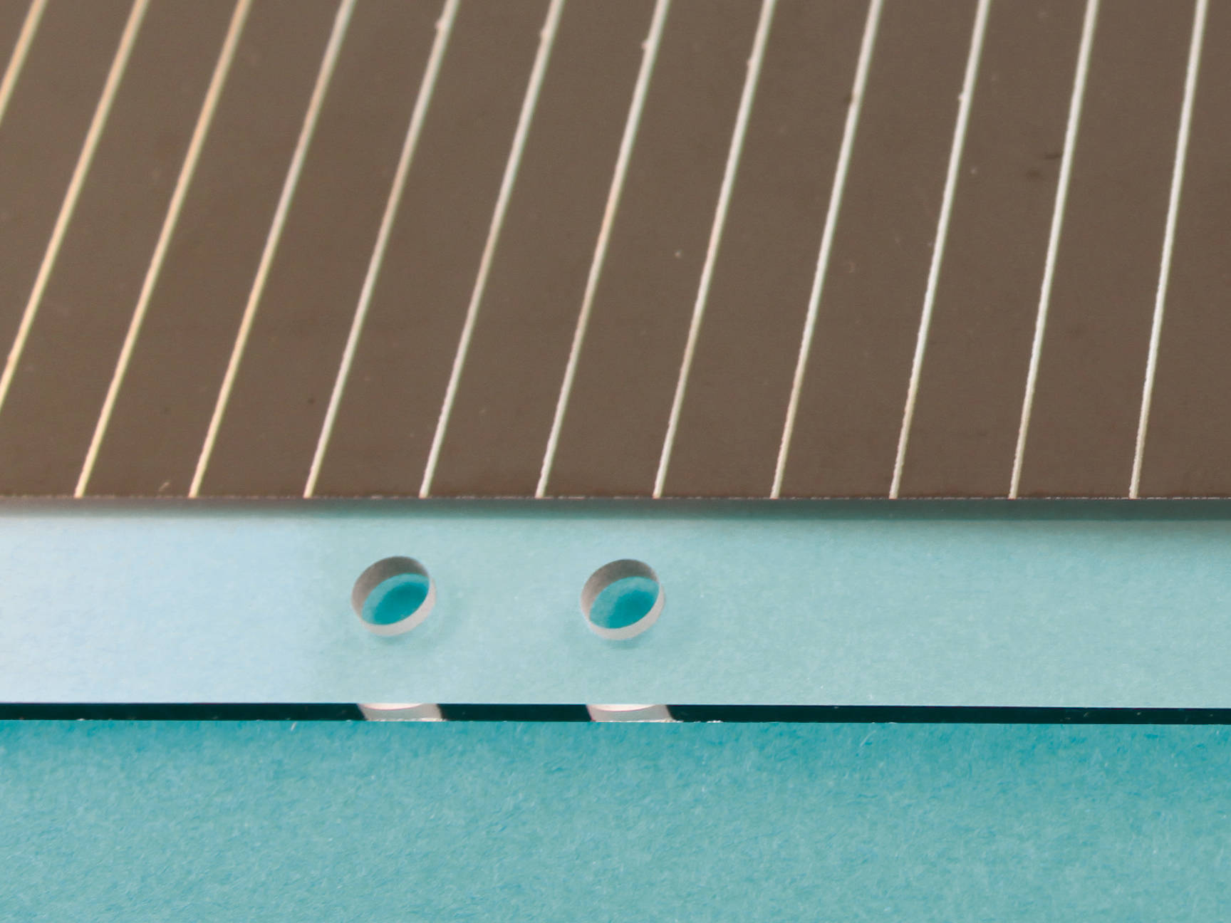 Laser Drilled Holes in CIGS Module