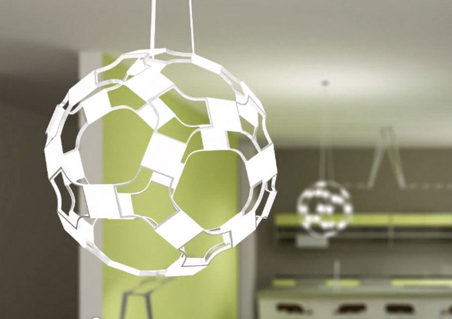 Aus OLEDs designte Lampe