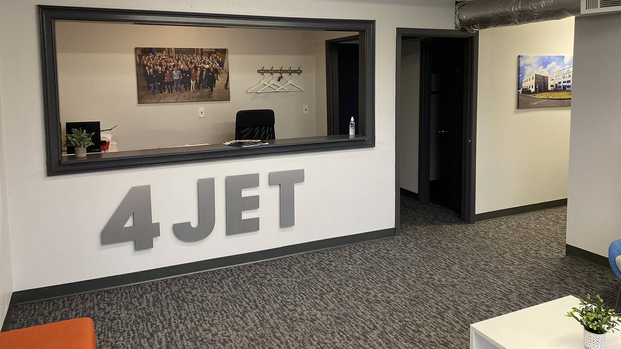 Reception desk at the new Atlanta location Reception desk at the new Atlanta location