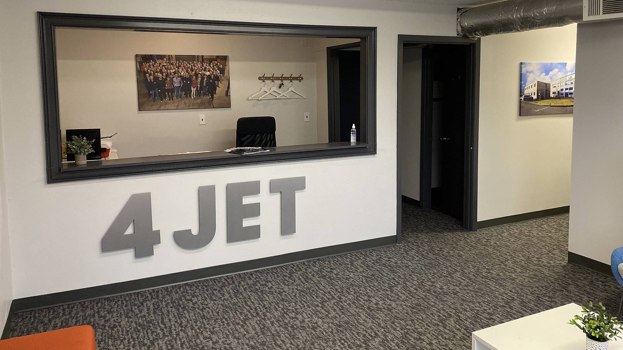 Reception desk at the new Atlanta location Reception desk at the new Atlanta location