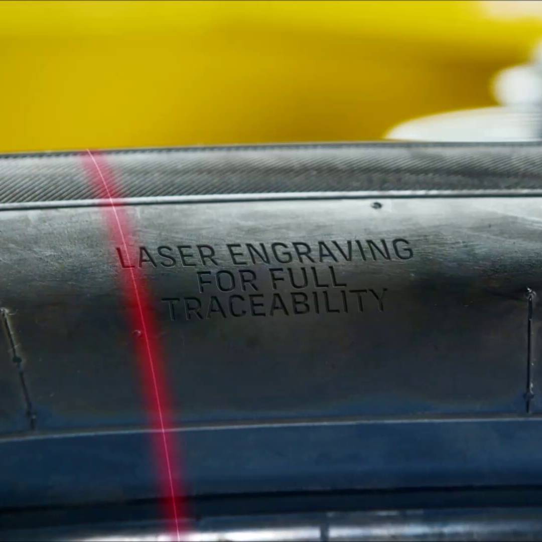 Die Lasergravur auf Reifen ermöglicht die vollständige Rückverfolgbarkeit