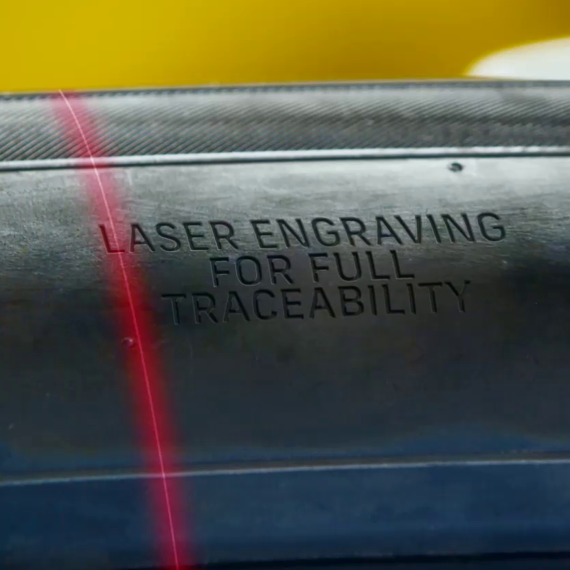 Laser engraving on tires enables full traceability Laser engraving on tires enables full traceability