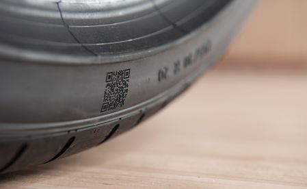 [Translate to Englisch:] Laser engraved QR Code readable with SCANNECT App by 4JET