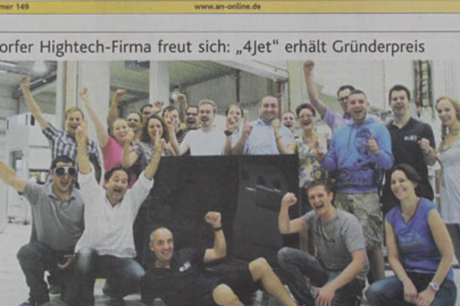 [Translate to Englisch:] 4JET winner of Deutscher Gründerpreis Award 2011