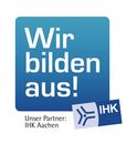 Digitale Plakette: „Wir bilden aus! Unser Partner: IHK Aachen“