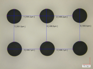 Highest precision in hole diameter and spacing