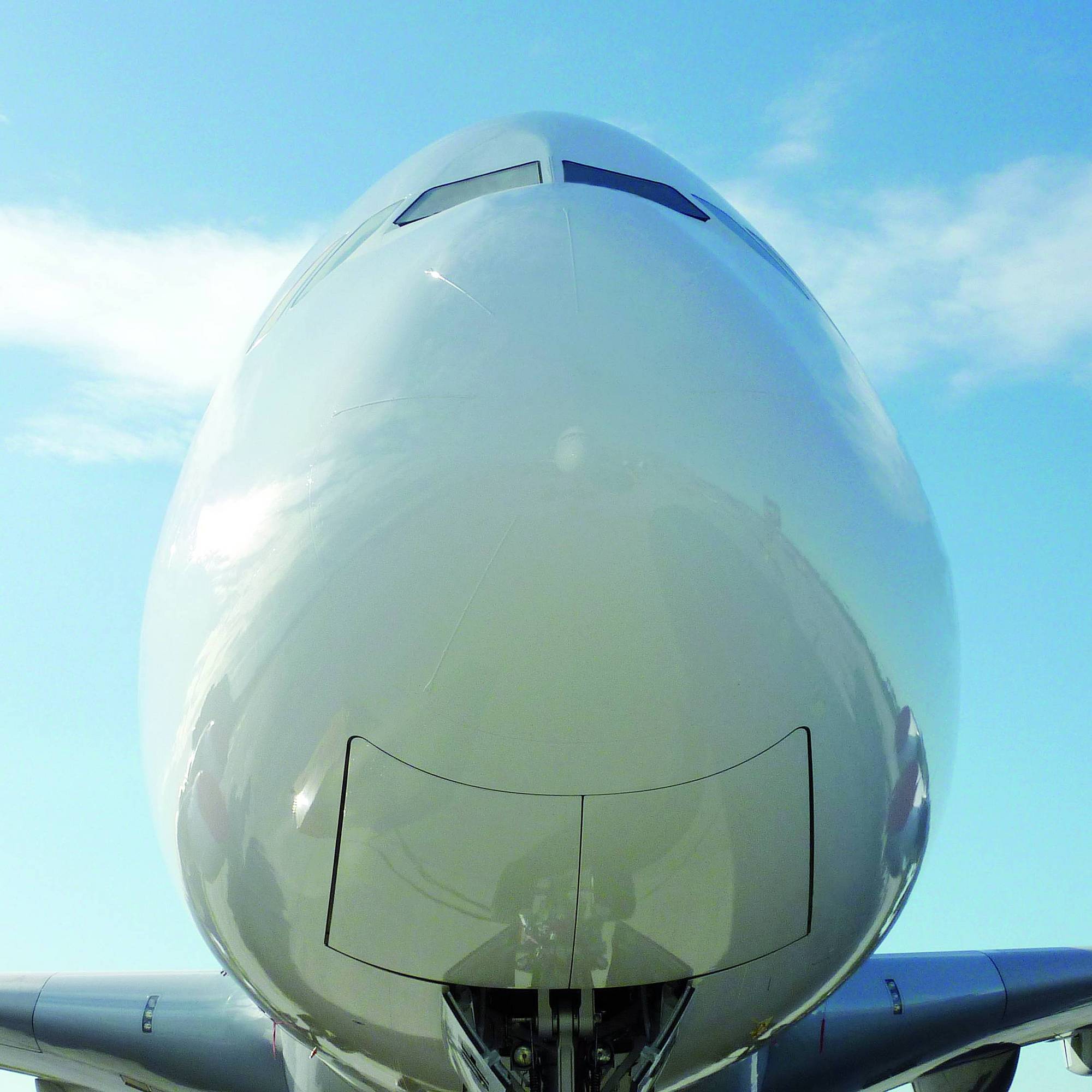 Laser erzeugen Haifischhaut auf Flugzeugen- Bildrechte: Mankiewicz Gebr. & Co. (GmbH & Co. KG)