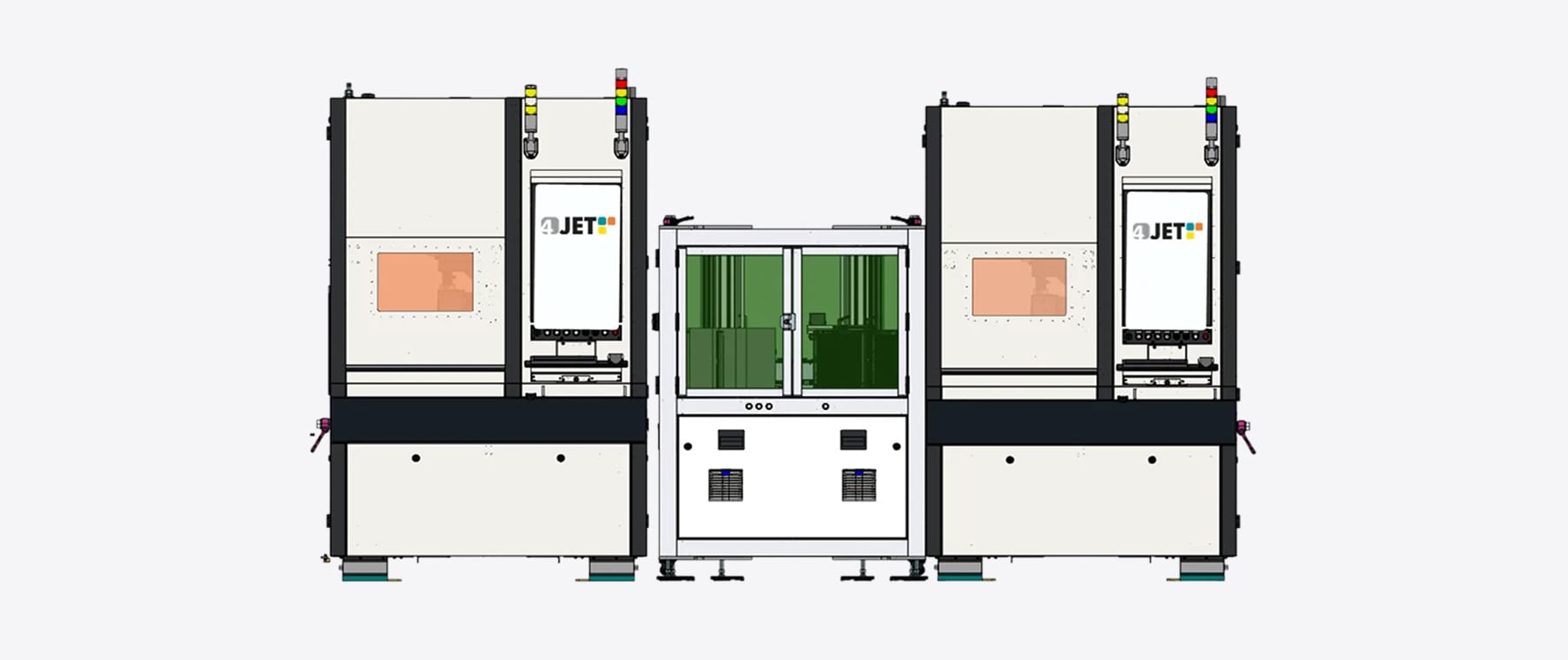 Grafische Darstellung von zwei PEARL 400S mit Wafer-Handler.