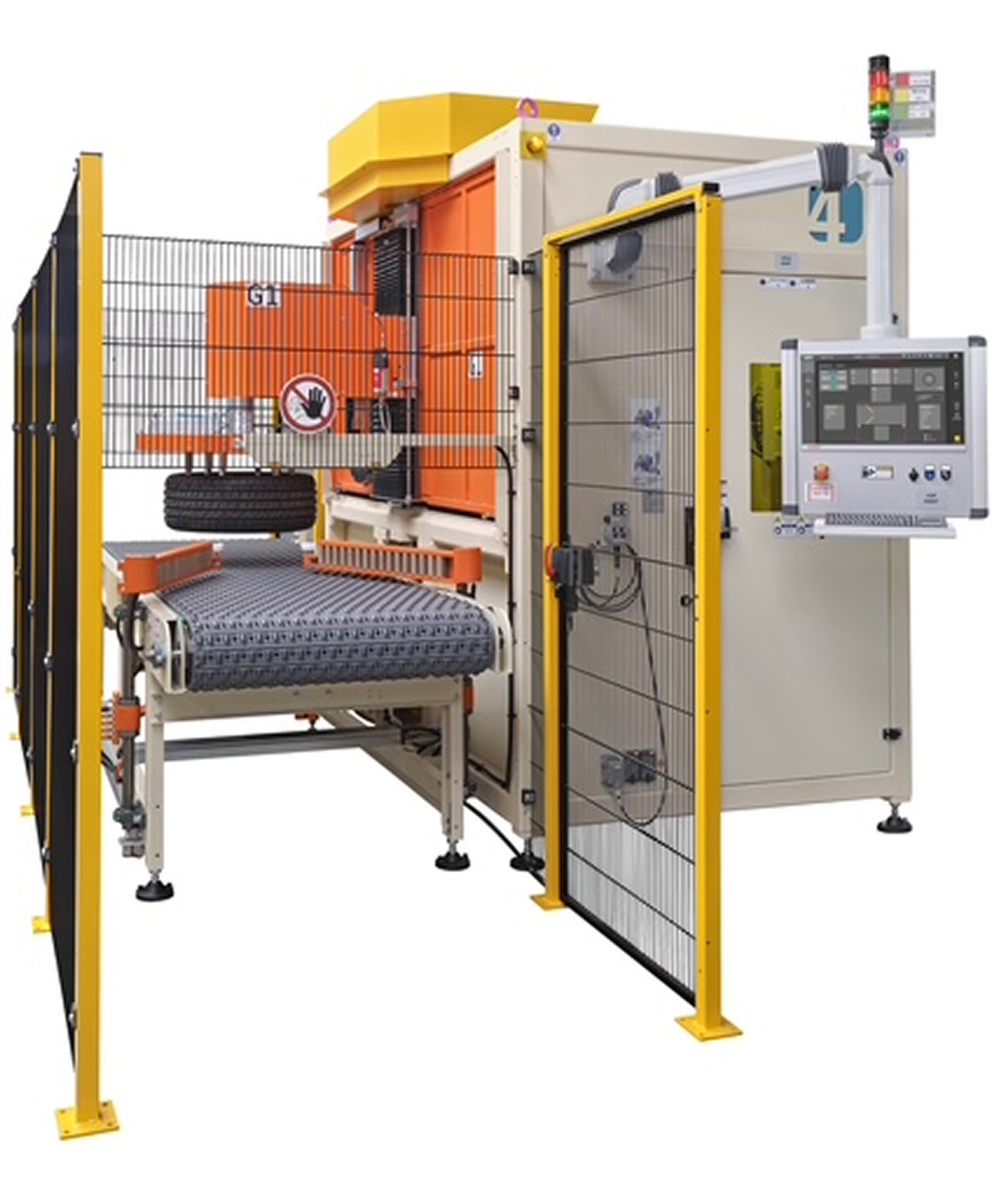 Freisteller einer Laseranlage zur Reifen-Innerliner-Reinigung