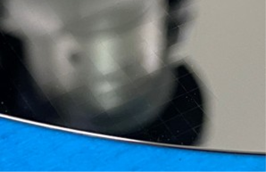 Nahaufnahme eines Siliziumwafers.