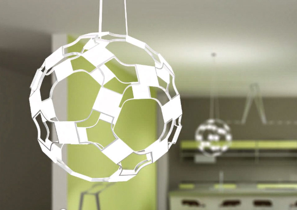 Out of OLEDs designed lamp