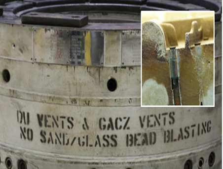 Molds with spring vents must not be cleaned with blasting media Molds with spring vents must not be cleaned with blasting media