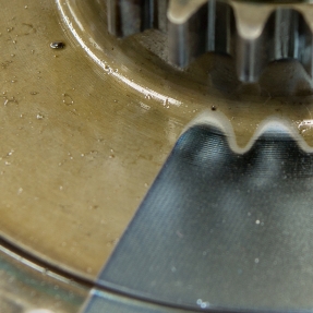 Greasing of gear wheel Greasing of gear wheel